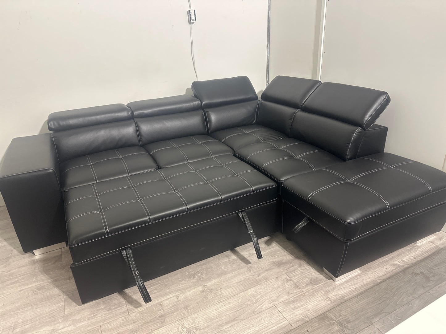 Black sectional sofa - SF119