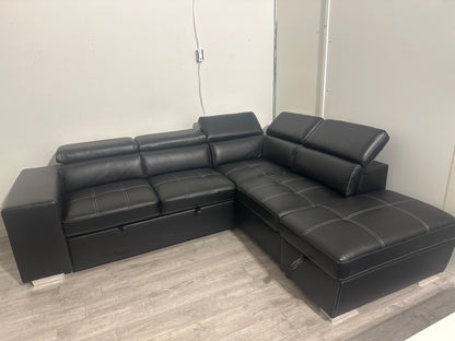 Black sectional sofa - SF119