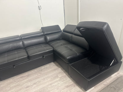 Black sectional sofa - SF119